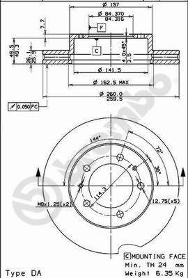 BREMBO 09.5932.10 - Bremsscheibe