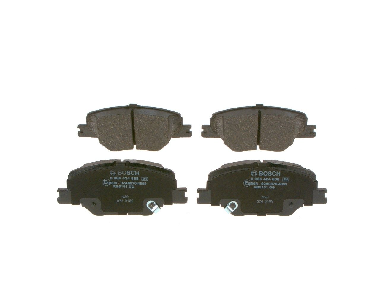 BOSCH 0 986 424 868 - Bremsbelagsatz, Scheibenbremse
