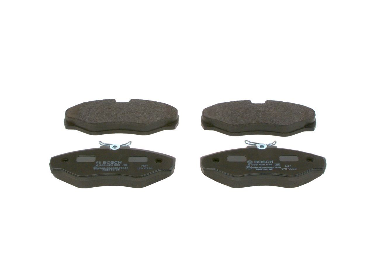 BOSCH 0 986 424 636 - Bremsbelagsatz, Scheibenbremse