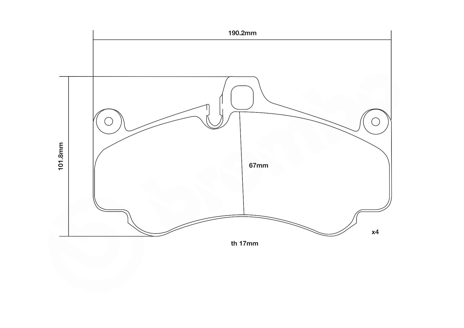 BREMBO 07.B314.17 - Hochleistungs-Bremsbelagsatz