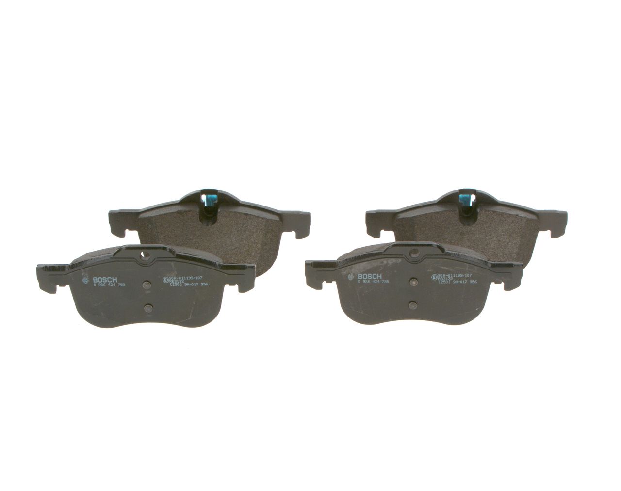 BOSCH 0 986 424 758 - Bremsbelagsatz, Scheibenbremse