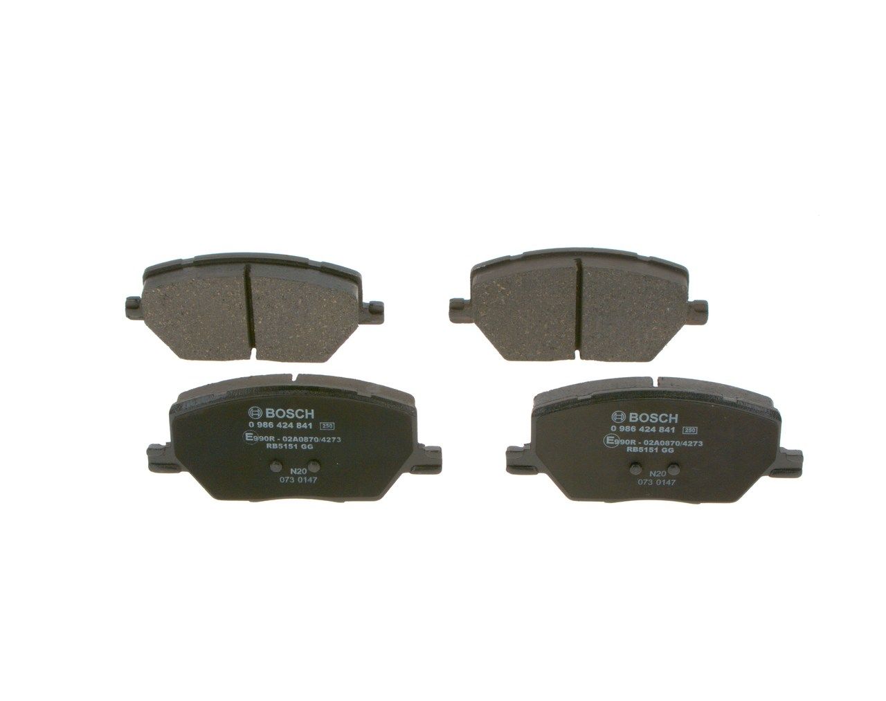 BOSCH 0 986 424 841 - Bremsbelagsatz, Scheibenbremse