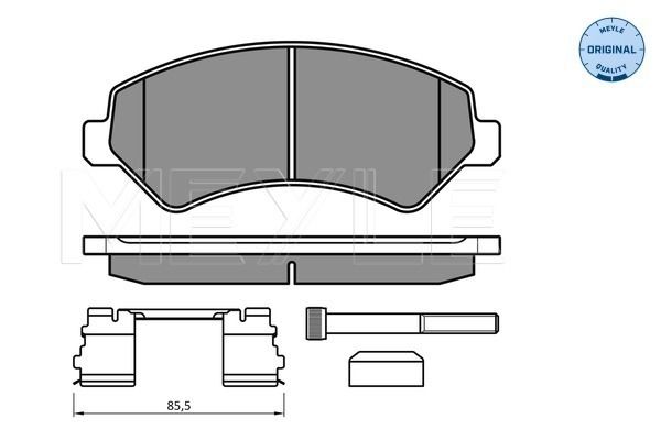 MEYLE 025 244 6619/W2 - Bremsbelagsatz, Scheibenbremse