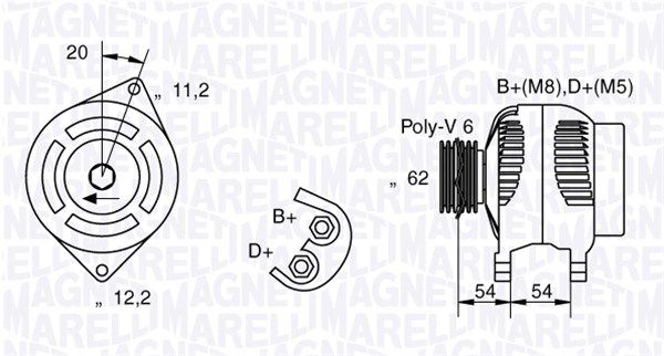 MAGNETI MARELLI 063731223010 - Generator