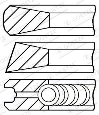 GOETZE ENGINE 08-442400-00 - Kolbenringsatz