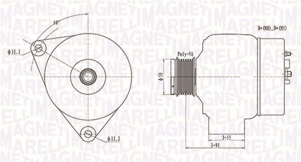 MAGNETI MARELLI 063731300010 - Generator