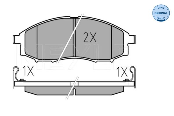 MEYLE 025 239 7017/W - Bremsbelagsatz, Scheibenbremse