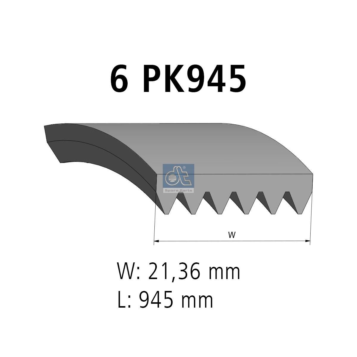 DT Spare Parts 12.15419 - Keilrippenriemen