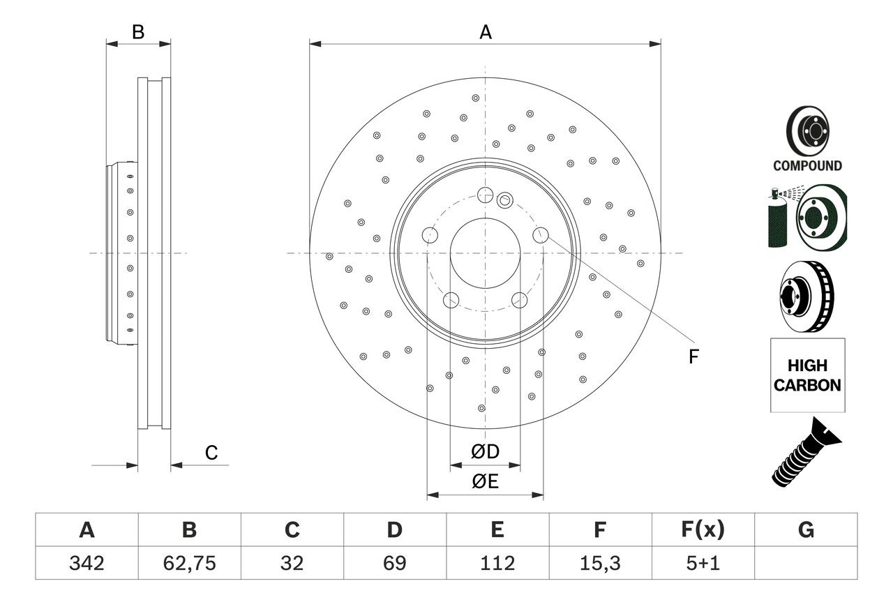 BOSCH 0 986 479 G40 - Bremsscheibe