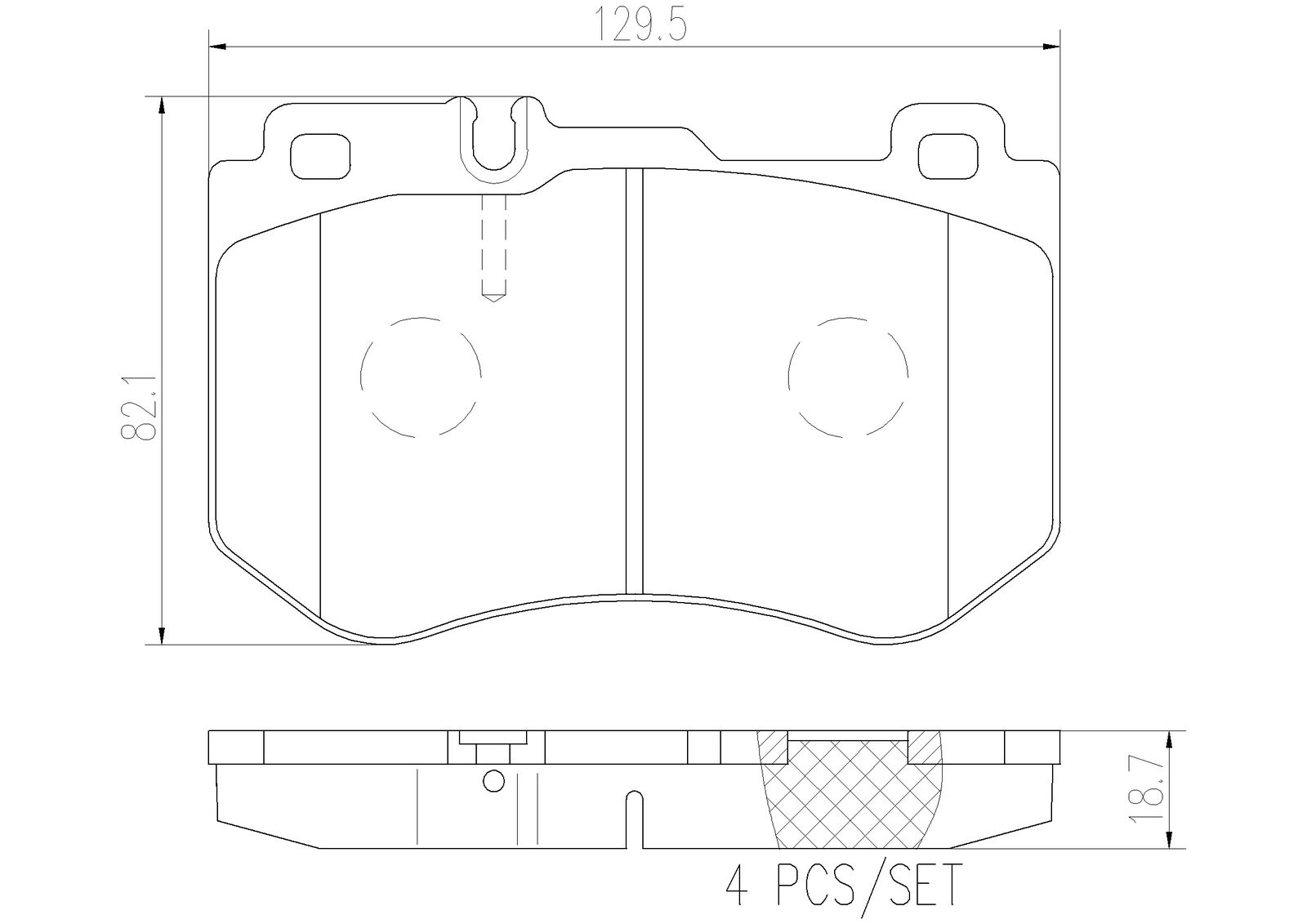 BREMBO P 50 123 - Bremsbelagsatz, Scheibenbremse