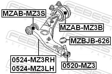 FEBEST 0520-MZ3 - Trag-/Führungsgelenk