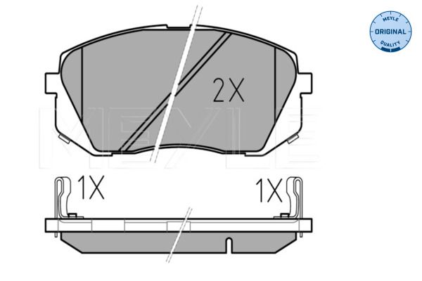 MEYLE 025 245 0116/W - Bremsbelagsatz, Scheibenbremse