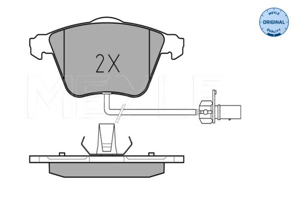 MEYLE 025 237 6220/W - Bremsbelagsatz, Scheibenbremse