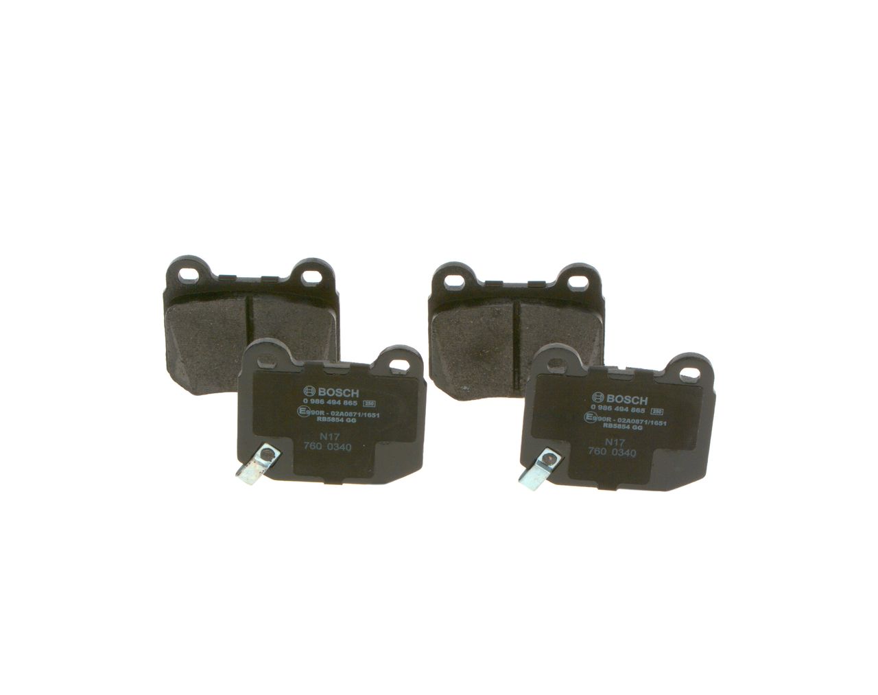 BOSCH 0 986 494 865 - Bremsbelagsatz, Scheibenbremse