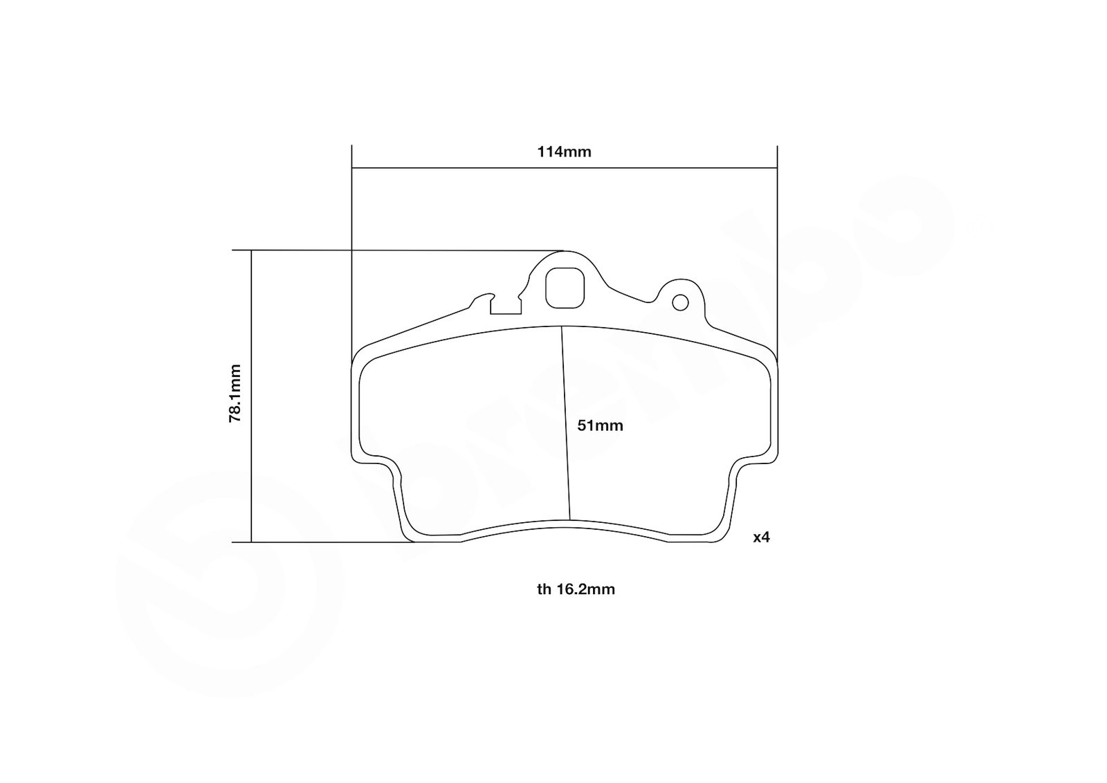 BREMBO 07.B314.18 - Hochleistungs-Bremsbelagsatz