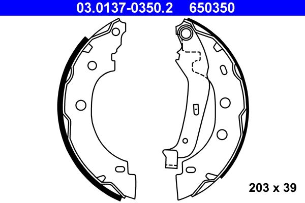 ATE 03.0137-0350.2 - Bremsbackensatz