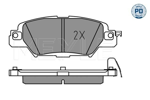 MEYLE 025 223 3214/PD - Bremsbelagsatz, Scheibenbremse