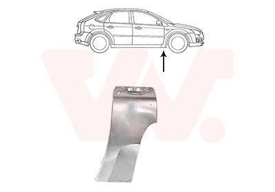 VAN WEZEL 1863156 - Kotflügel