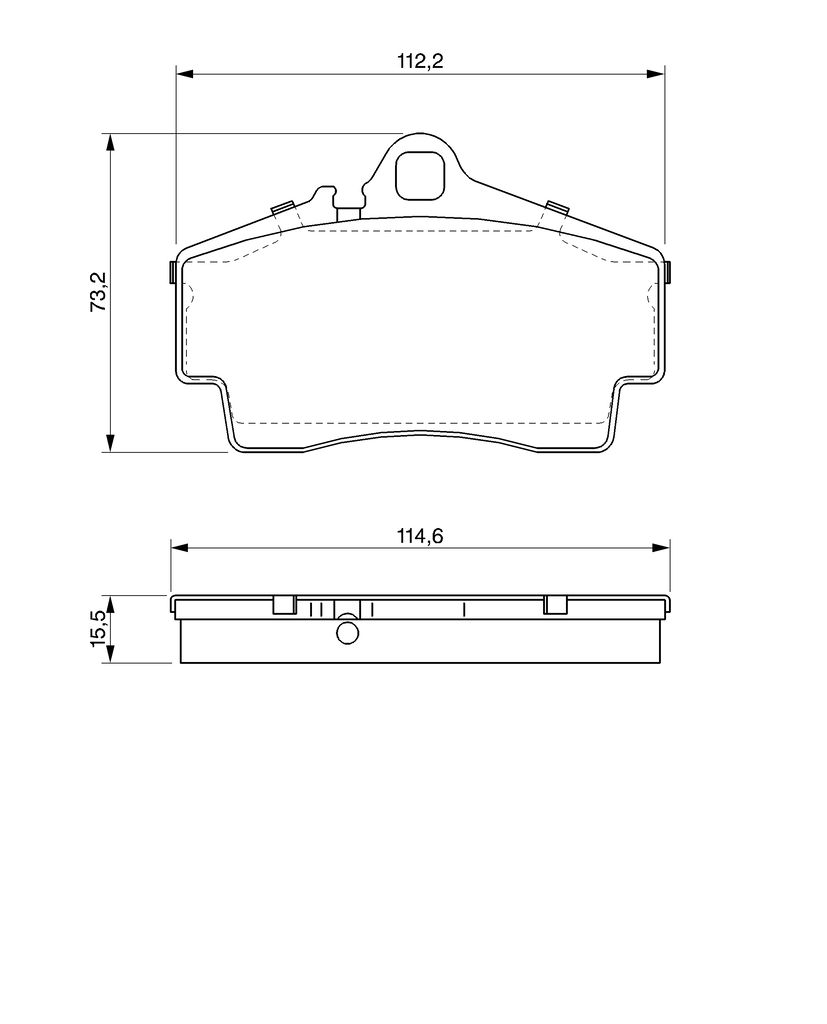 BOSCH 0 986 424 569 - Bremsbelagsatz, Scheibenbremse