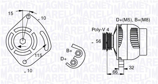 MAGNETI MARELLI 063377012010 - Generator