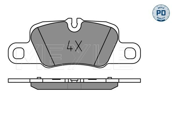 MEYLE 025 245 5416/PD - Bremsbelagsatz, Scheibenbremse