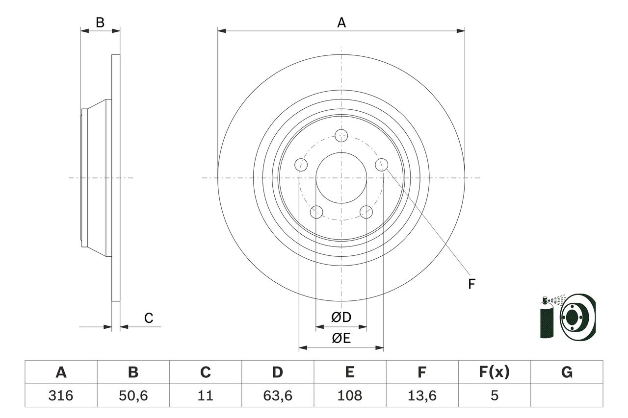 BOSCH 0 986 479 E82 - Bremsscheibe