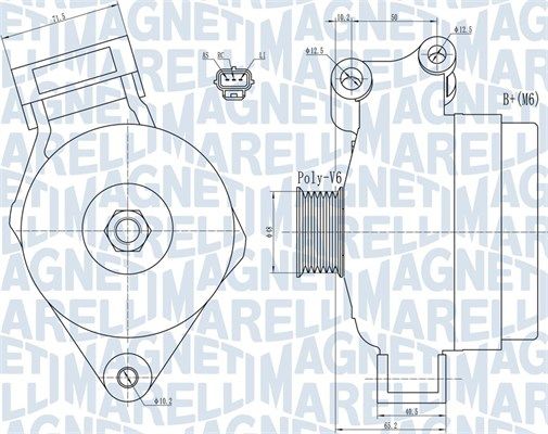 MAGNETI MARELLI 063731925010 - Generator