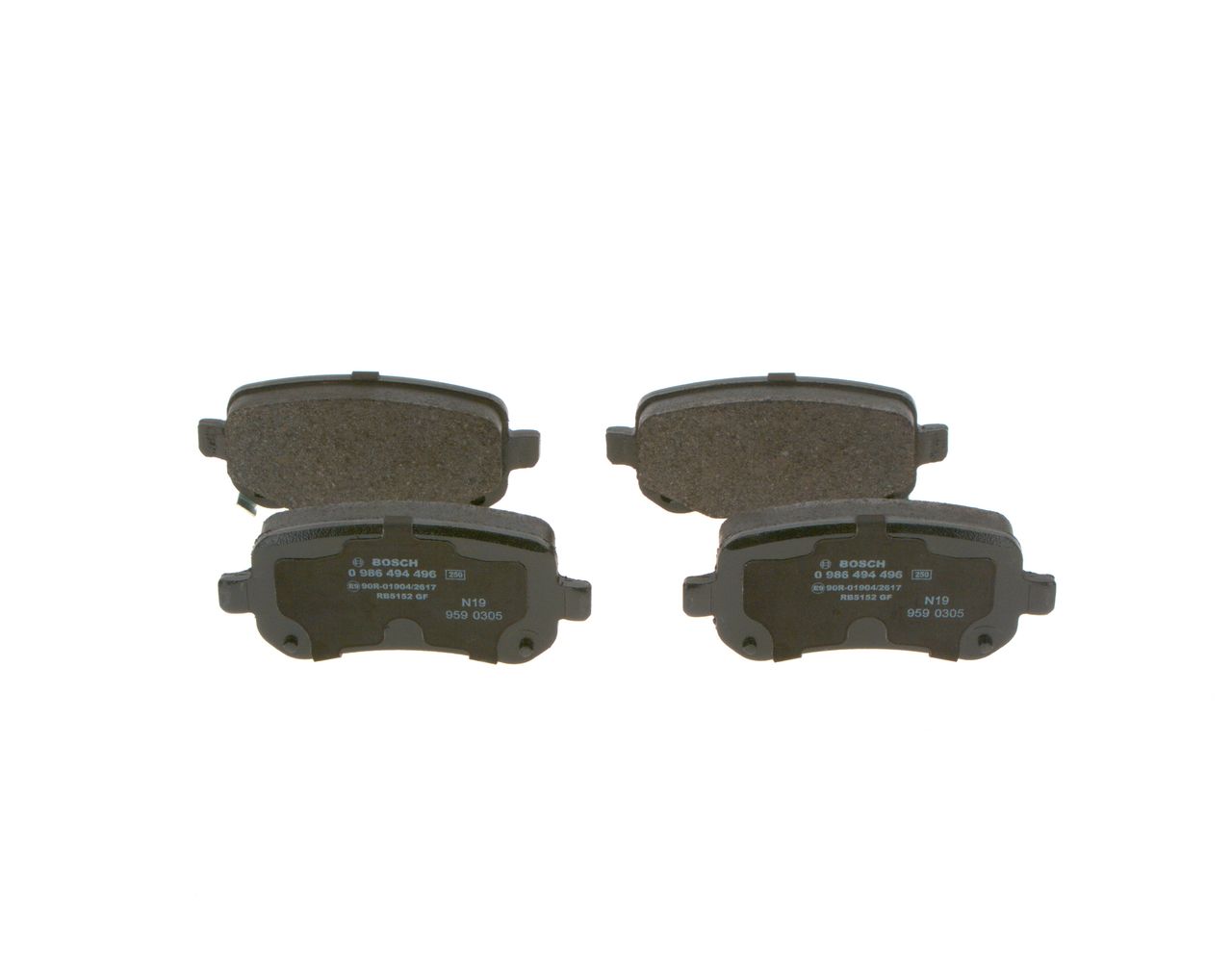 BOSCH 0 986 494 496 - Bremsbelagsatz, Scheibenbremse