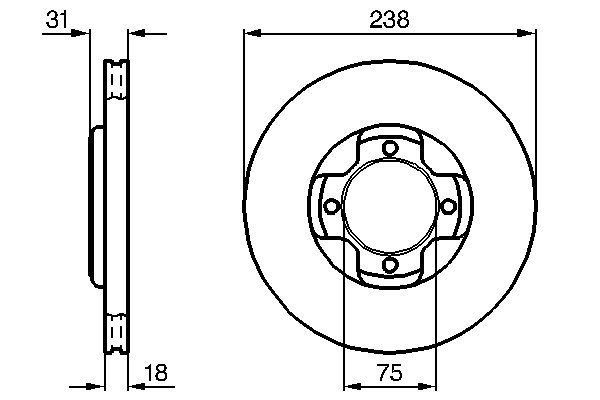 BOSCH 0 986 478 249 - Bremsscheibe