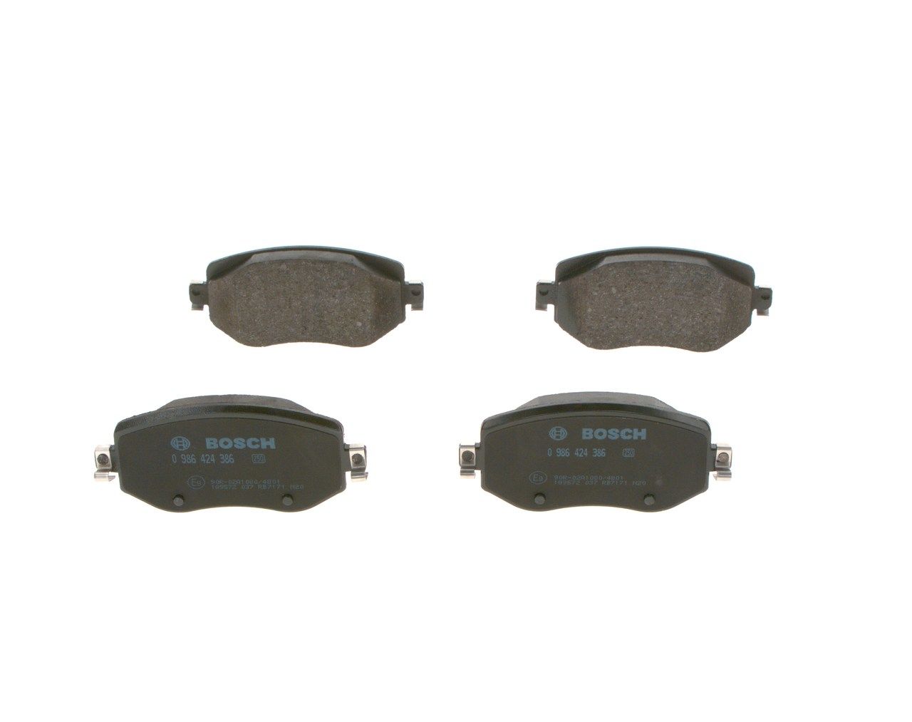 BOSCH 0 986 424 386 - Bremsbelagsatz, Scheibenbremse