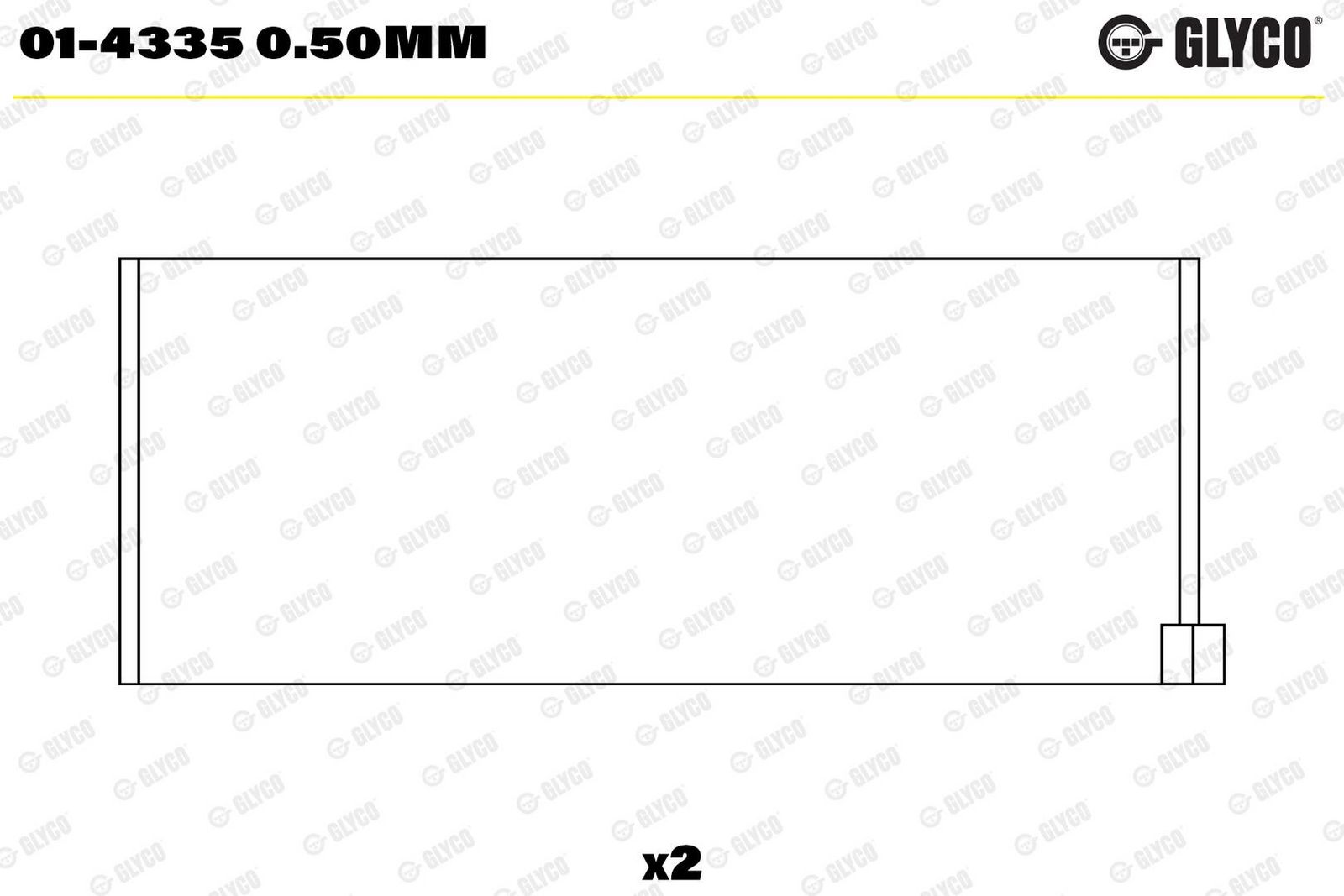 GLYCO 01-4335 0.50mm - Pleuellagerschale