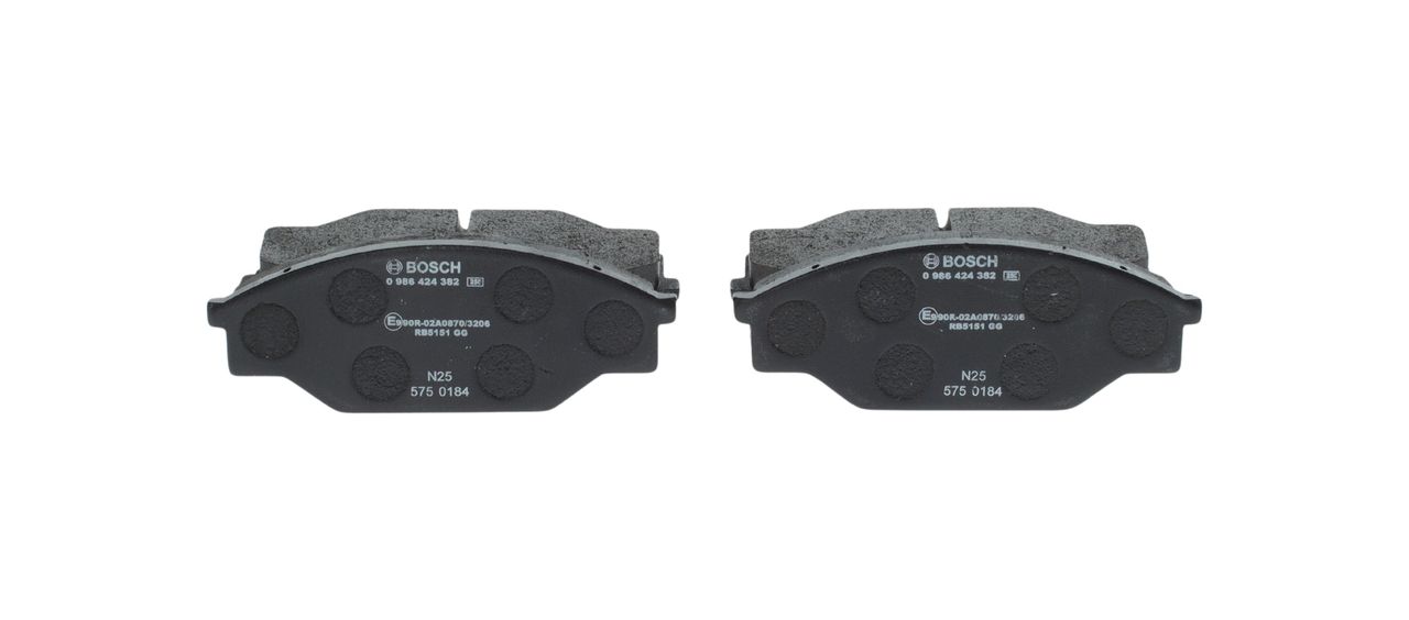 BOSCH 0 986 424 382 - Bremsbelagsatz, Scheibenbremse