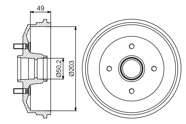 BOSCH 0 986 477 259 - Bremstrommel