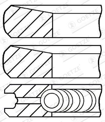 GOETZE ENGINE 08-443500-00 - Kolbenringsatz