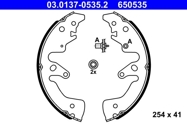 ATE 03.0137-0535.2 - Bremsbackensatz