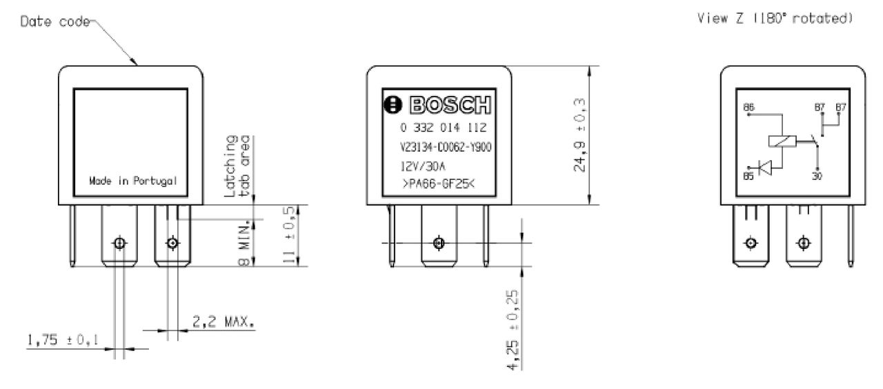 BOSCH 0 332 014 112 - Relais, Steuergerät-Motormanagement
