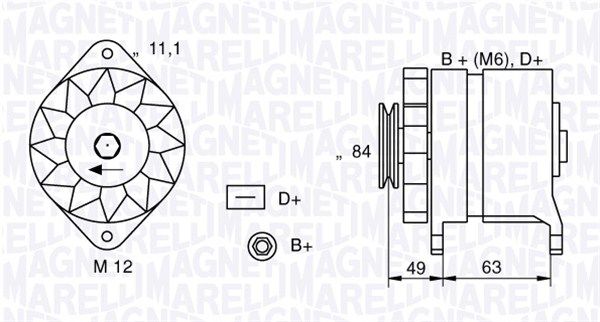 MAGNETI MARELLI 063321044010 - Generator