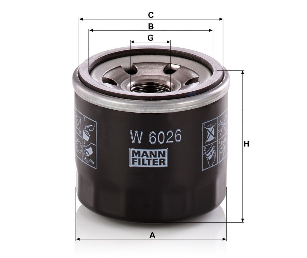 MANN-FILTER W 6026 - Ölfilter
