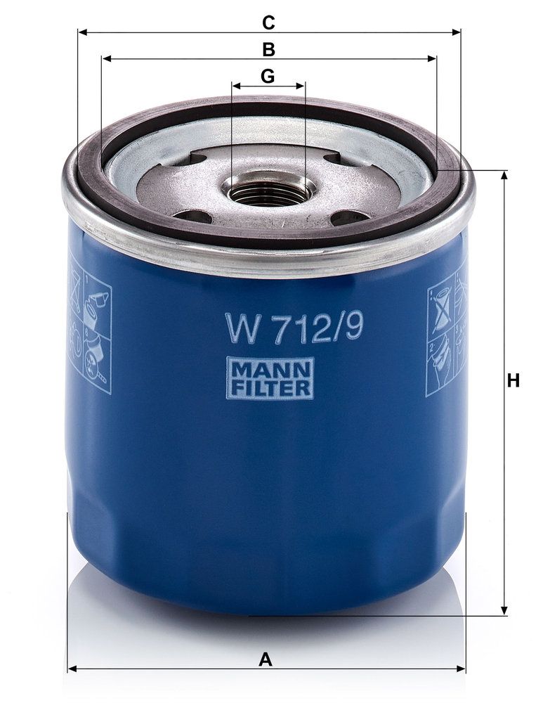 MANN-FILTER W 712/9 - Ölfilter
