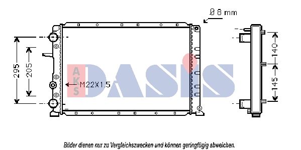 AKS DASIS 081600N - Kühler, Motorkühlung