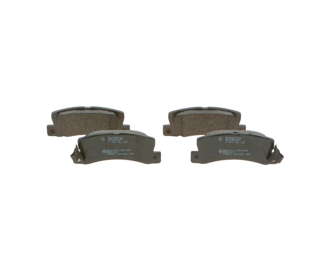 BOSCH 0 986 461 136 - Bremsbelagsatz, Scheibenbremse