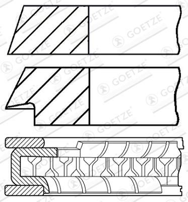GOETZE ENGINE 08-101200-00 - Kolbenringsatz