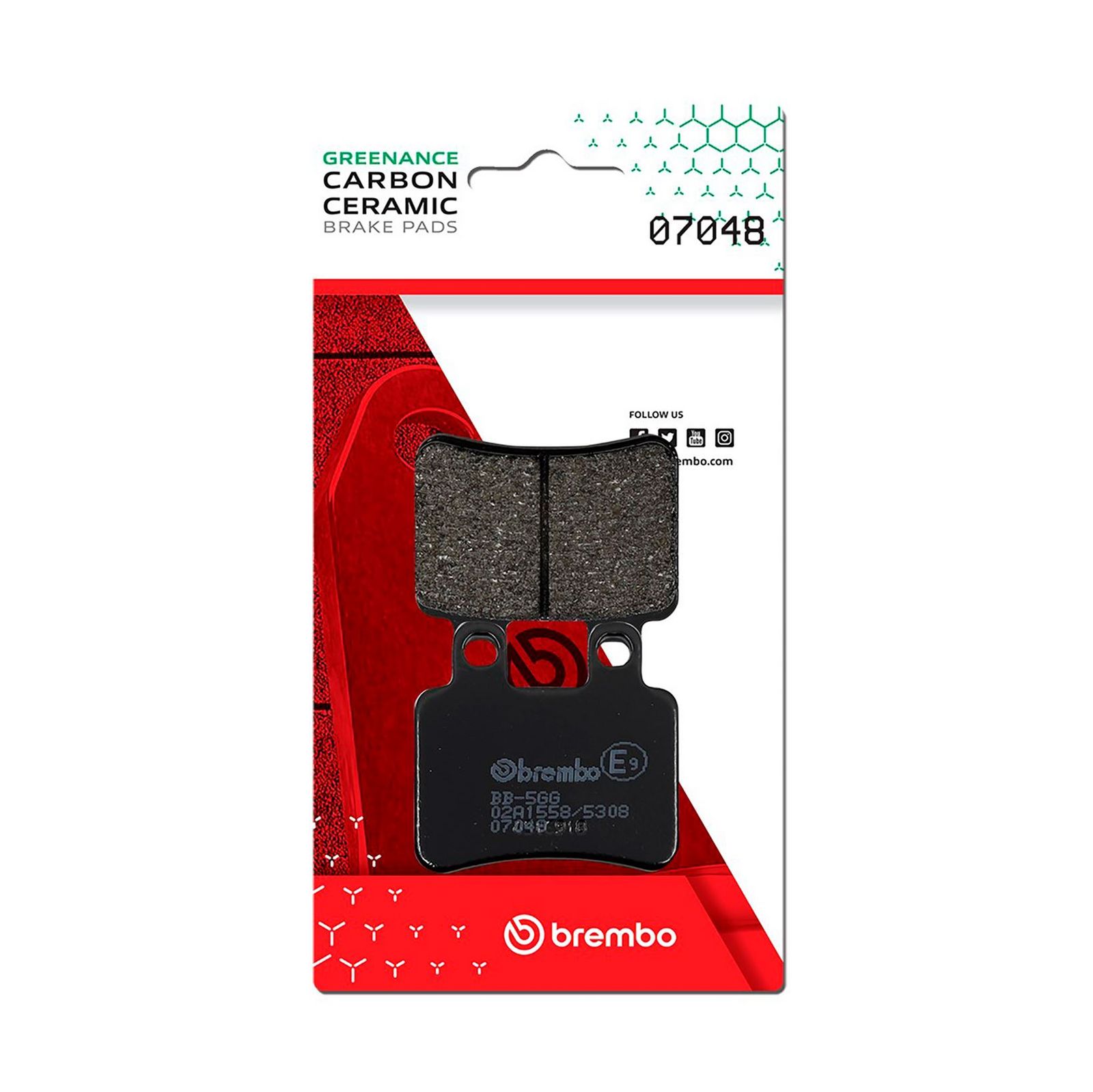BREMBO 07048 - Bremsbelagsatz, Scheibenbremse