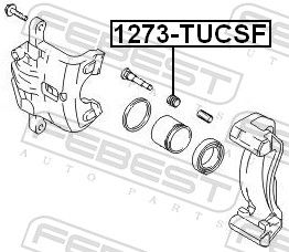 FEBEST 1273-TUCSF - Faltenbalg, Bremssattelführung