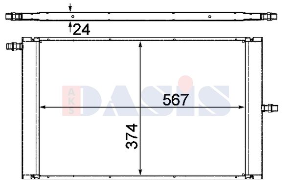 AKS DASIS 027005N - Niedertemperaturkühler, Ladeluftkühler
