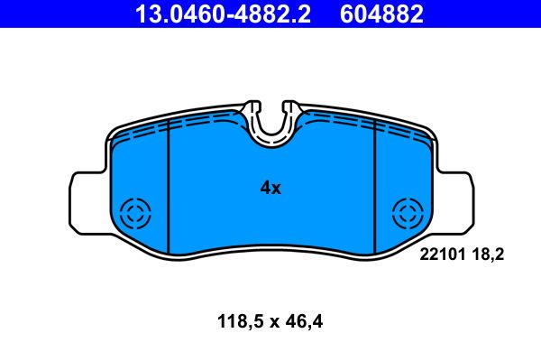 ATE 13.0460-4882.2 - Bremsbelagsatz, Scheibenbremse