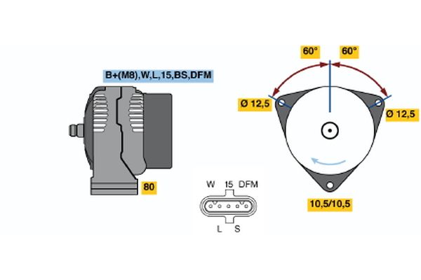 BOSCH 0 124 655 025 - Generator