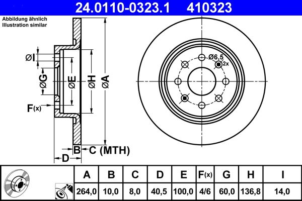 ATE 24.0110-0323.1 - Bremsscheibe
