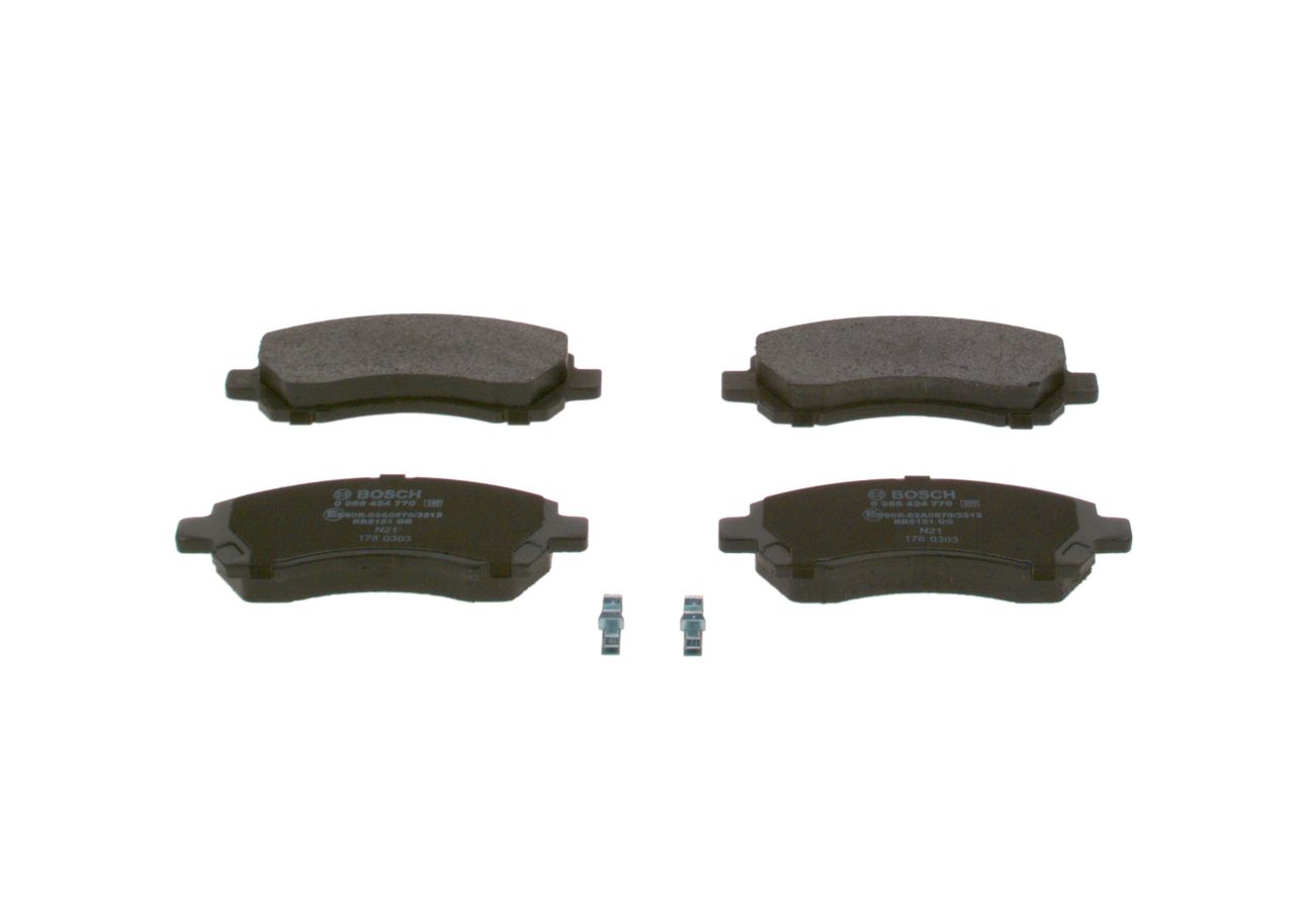 BOSCH 0 986 424 770 - Bremsbelagsatz, Scheibenbremse