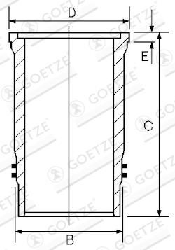 GOETZE ENGINE 14-440260-00 - Zylinderlaufbuchse